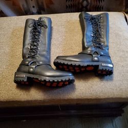 Women's Leather Motorcycle Boots