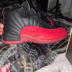Black And Red Jordan 12S Jump Man