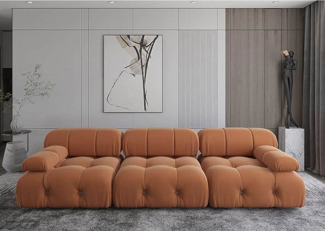 Orange Sectional Sofa Brand New Unopened