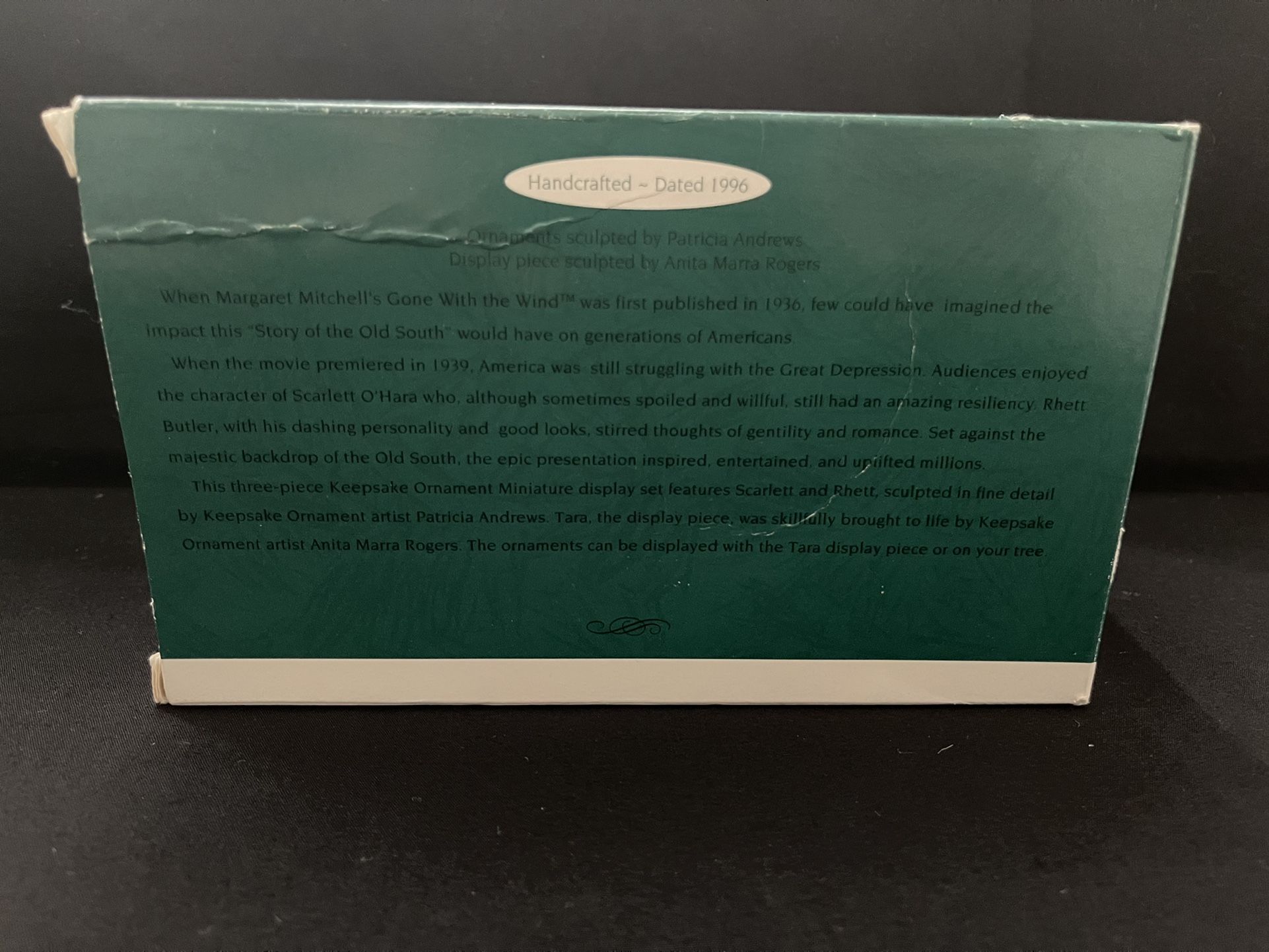 1996 Hallmark Gone With The Wind Ornament 60th Anniversary