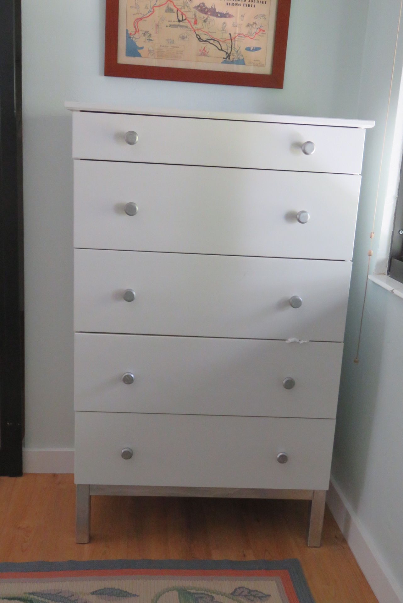 2! Tall White Wood Slim Dressers