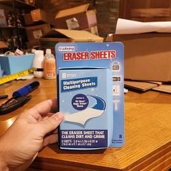 Trye Living Eraser Multi-Surface Cleaning Sheets, 8 ct. Thin & Flexible New