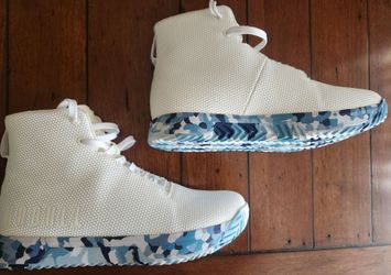 Nobull white high top trainers womans 10.5 mens 9