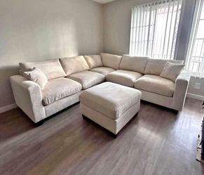 New ivory sectional