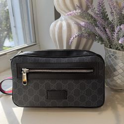 GG belt bag crossbody gray black