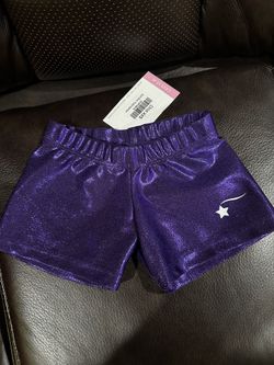 Purple Sparkly Child’s XXS Gymnastics Shorts