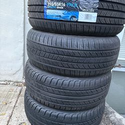 4 tires like new 215 /55/16
