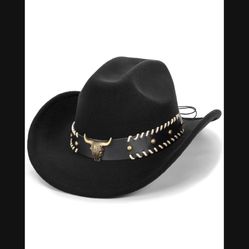 Felt Fedora Western Cowboy Hat for Women Men 