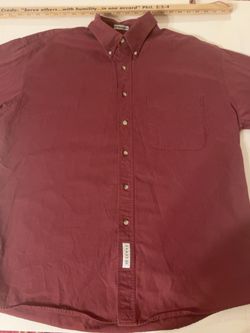 Vintage Savane Deep Dye Men’s Shirt – Large – 100% Cotton – Burgundy – No Wrinkles