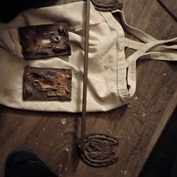 Horse Shoe Towel Rack And Two Matching