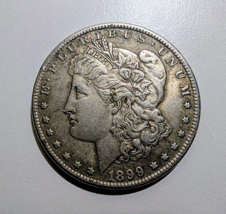  The Morgan Dollar 1899 One Ounce .900 Pure Silver Coin O New Orleans Antique Collectible