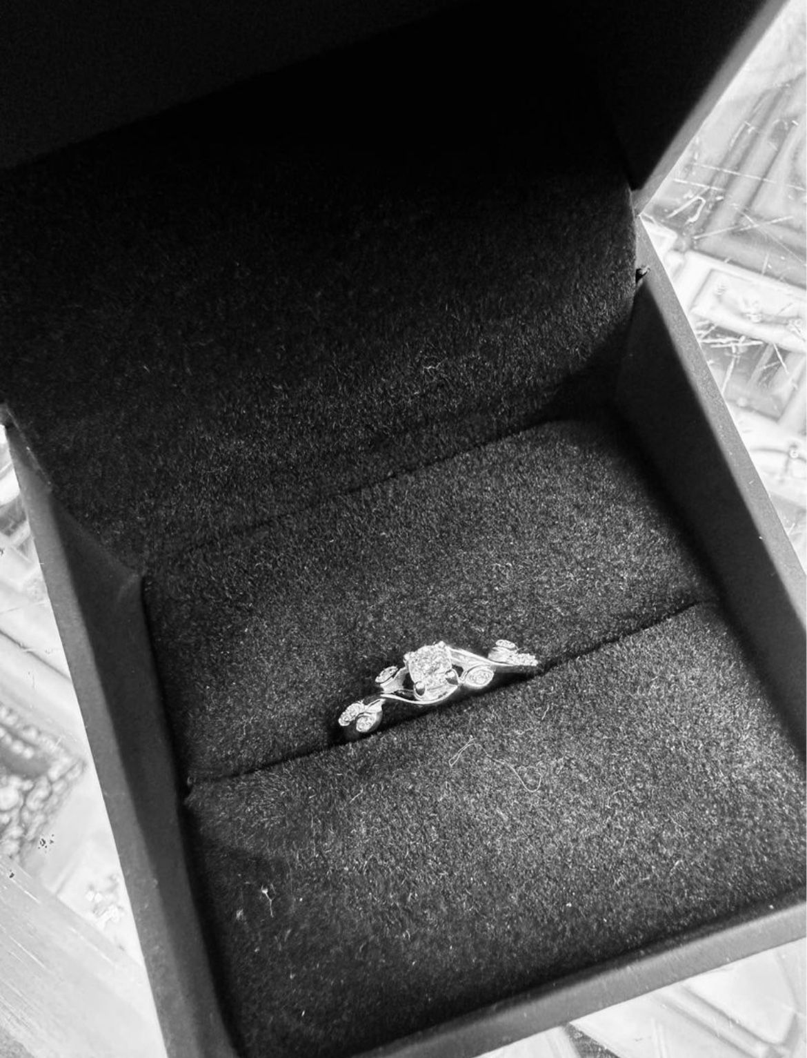 10k White Gold Engagement Ring