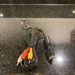 Sony PlayStation 2 & 3 Audio Video Cable Black PS2 PS3
