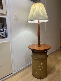 Vintage Milk Jug Floor Lamp