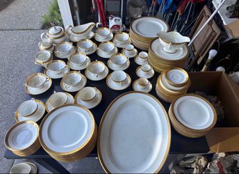 Minton England Gilt Porcelain large set 1909-10 H1325 Davis Collamore & Co