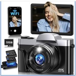 📷 New 4K Vlogging Camera w/ Flip Screen & WiFi – $30