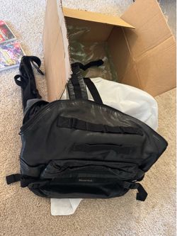 Balenciaga Black Men's Backpack Zip Buckle Closure Pockets Designer