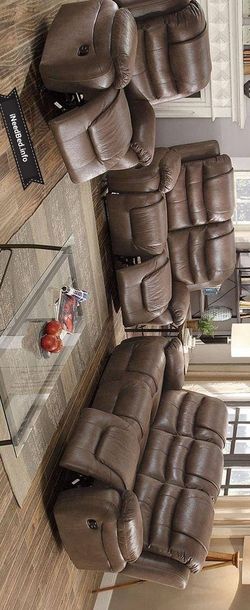 Dark Coffee Rocker Recliner set $1799.99 or $40 down