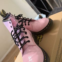 Pink Dr Martens Boots