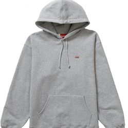 Supreme Enamel Small Box Hooded Sweatshirt (SS22) Heather Grey Size XXL