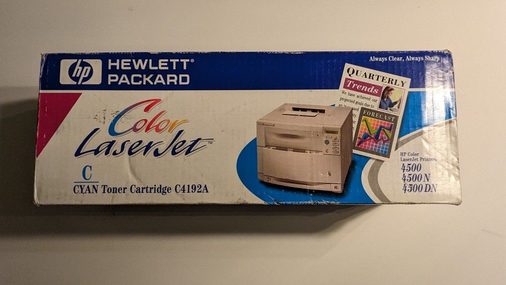 HP CYAN Color Toner Cartridge C4192A for Color LaserJet 4500, 4500N, 4500DN