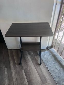 Small Rolling Desk with Bottom Shelf