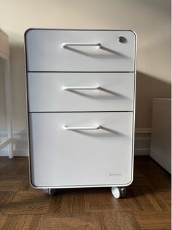 Poppin Stow 3-Drawer File Cabinet, White