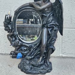 Antique Angel Mirror Lamp