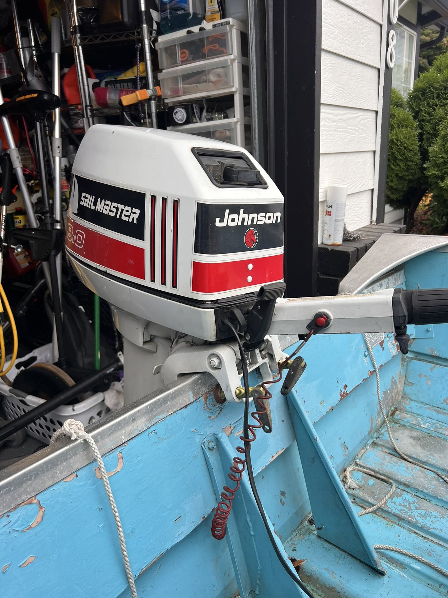 Johnson long shaft two stroke motor