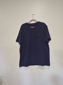 U.S. Polo Assn Men's Navy T-Shirt Red Embroidered Logo XL Paint Stains