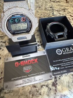 Moissanite gshock watch