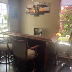 Home Bar + 4 Bar Stools – $200 (Great Deal!)