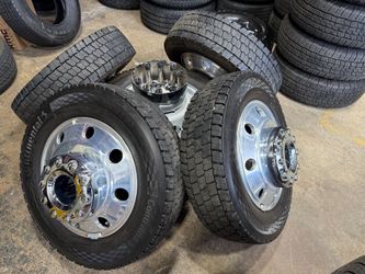 FREE DELIVERY OEM 19.5 2024 Ford F450 F550 Wheels Continental Conti HDR5 225/70R19.5 WITH CAPS