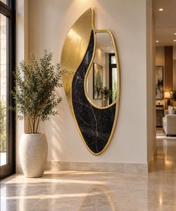 Beautiful Mirror Gold and Black marble