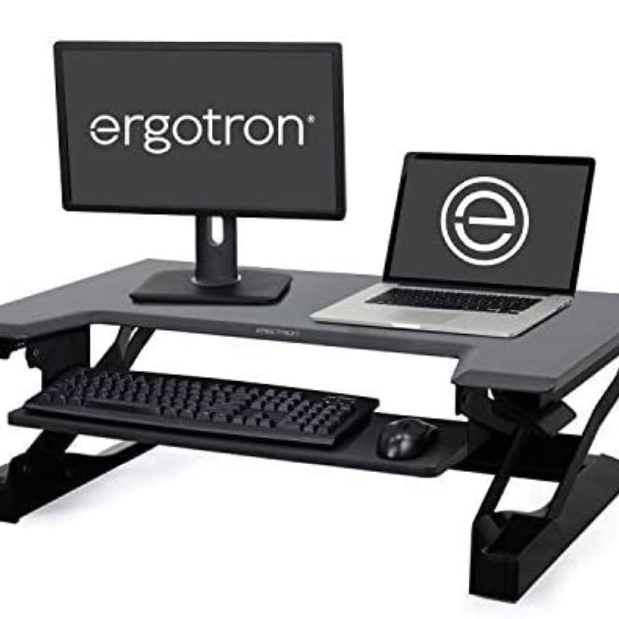 Ergotron - WorkFit-T Standing Desk Converter - for Tabletops – 35 Inches, Black