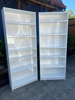 IKEA white bookcases