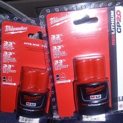 MILWAUKEE M12 RED LITHIUM CP2.0 BATTERY BATTERIES