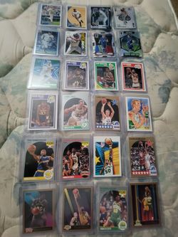 24 sports cards Larry Bird, hank arron ....