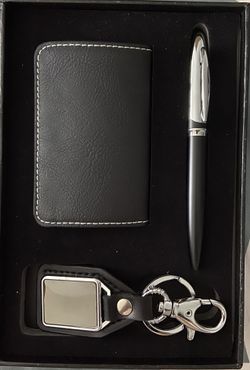 Business Card Holder / Pen / Key chain SET