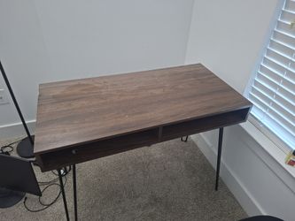 Wooden Desk with Metal Legs