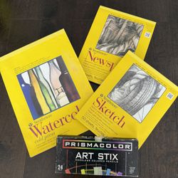 Watercolor / Sketch Books + Prisima Color Art Stix