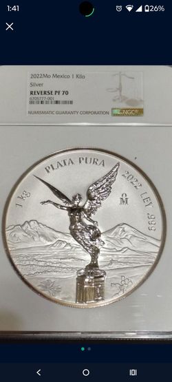 Libertad 1 Kilo Silver 2022 Reverse Proof PF70