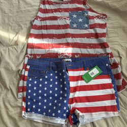 4th Of July Tank And Shorts 