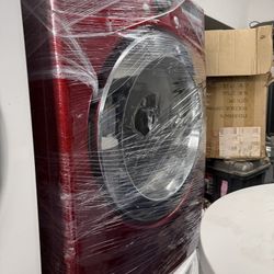 LG Cherry Red Gas Dryer Front Load 7.5 Cu Ft 