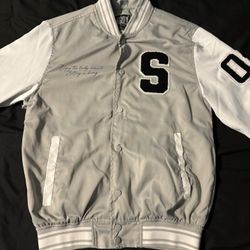 Great And White Seven Souls Varsity Jacket