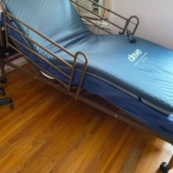 Adjustable Hospital Semi-Electric Bed  + Mattress & Memory Foam Topper - Welcome To Test It ! 