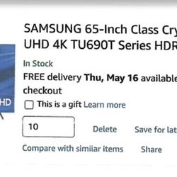 Samsung 65” TV’s 10 Total 