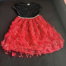 🌹 Blueberi Boulevard Girls Party Dress – Size 12 – Red & Black