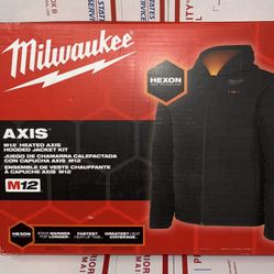 Milwaukee M12 Heated Axis Hooded Jacket Kit. Model #M102B-21L
