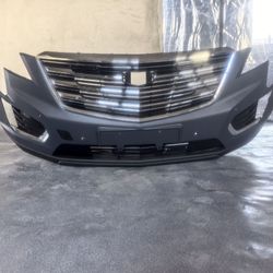 Complete Front Bumper Assembly With Grille & Bezel Trim Pieces For 2017 2018 2019 Cadillac XT5 2020 2021 2022